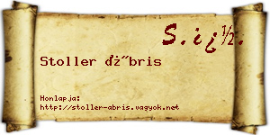 Stoller Ábris névjegykártya